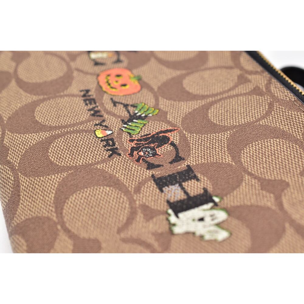Coach HALLOWEEN Wristlet Bag Cards ID XL Phone Case Witch Bats Cat Pumpkin 2022 - Picture 13 of 14